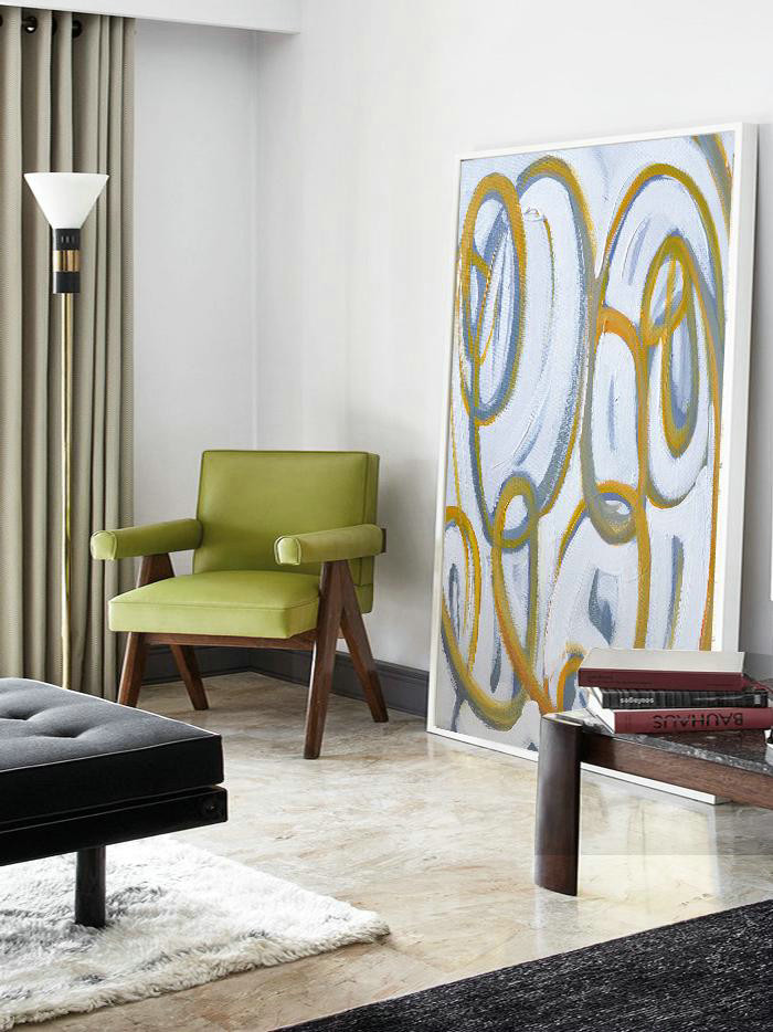 Modern Canvas Art,Vertical Contemporary Art,Original Modern Art,Large Wall Art Handmade,Yellow,White,Purple Grey.etc